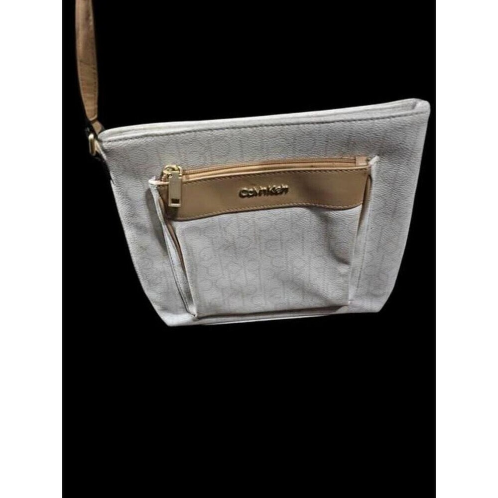 Calvin Klein White Monogram Crossbody